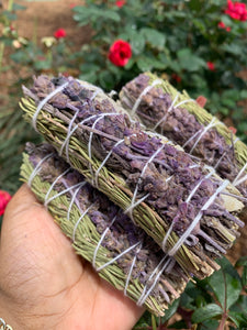 Power of Lavender, Rose & Rosemary Smudge Sticks